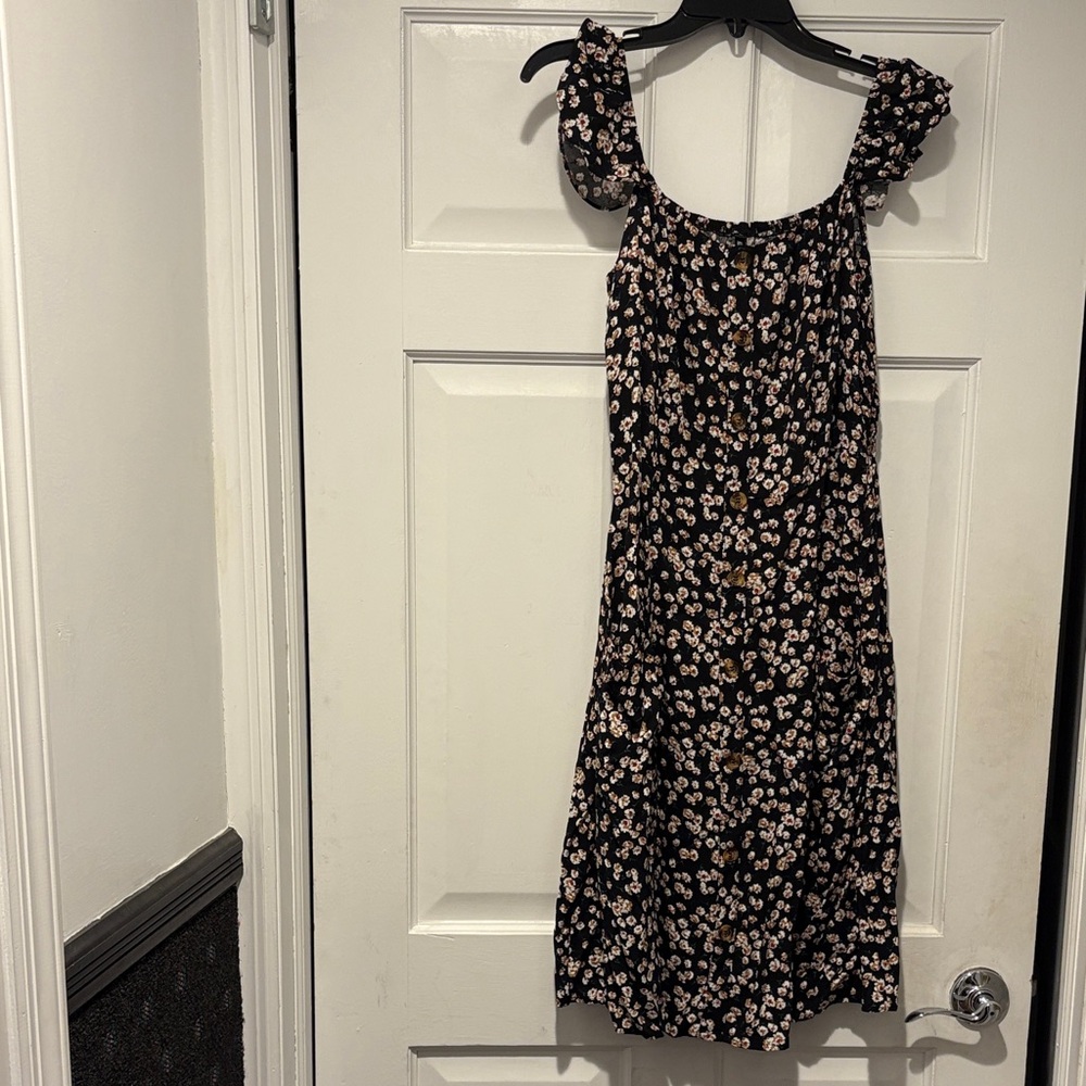 Floral Black Dress
